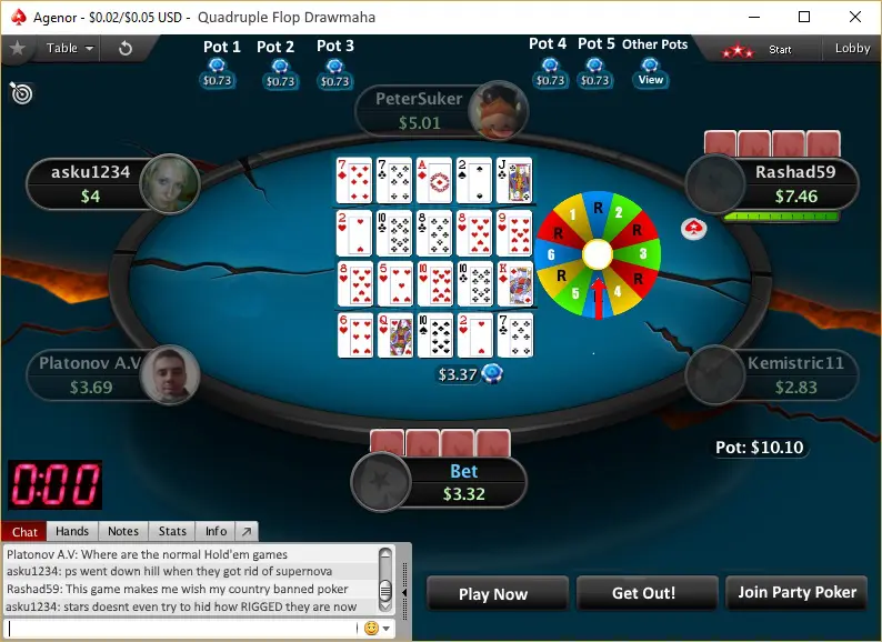 Rules of PokerStars new poker game - Quardruple Flop Drawmaha