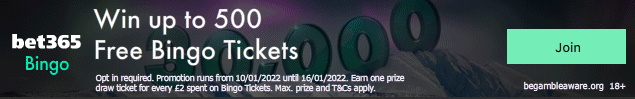 bet365 bingo free ticket giveaway