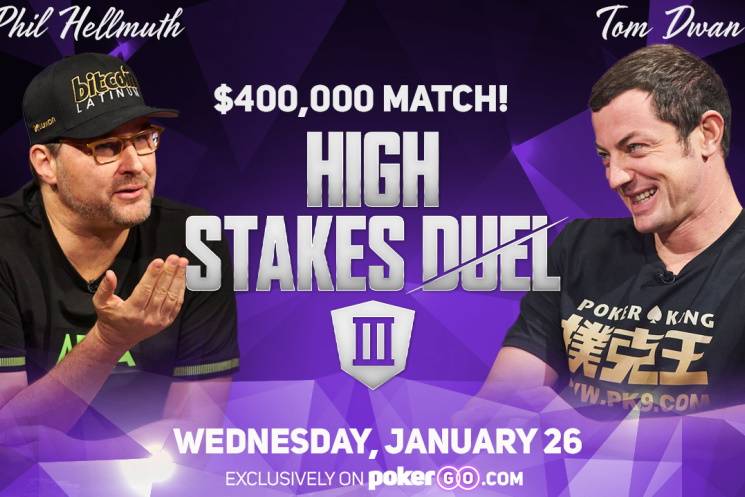 Phil Hellmuth vs Tom Dwan High Stakes Duel heads up match