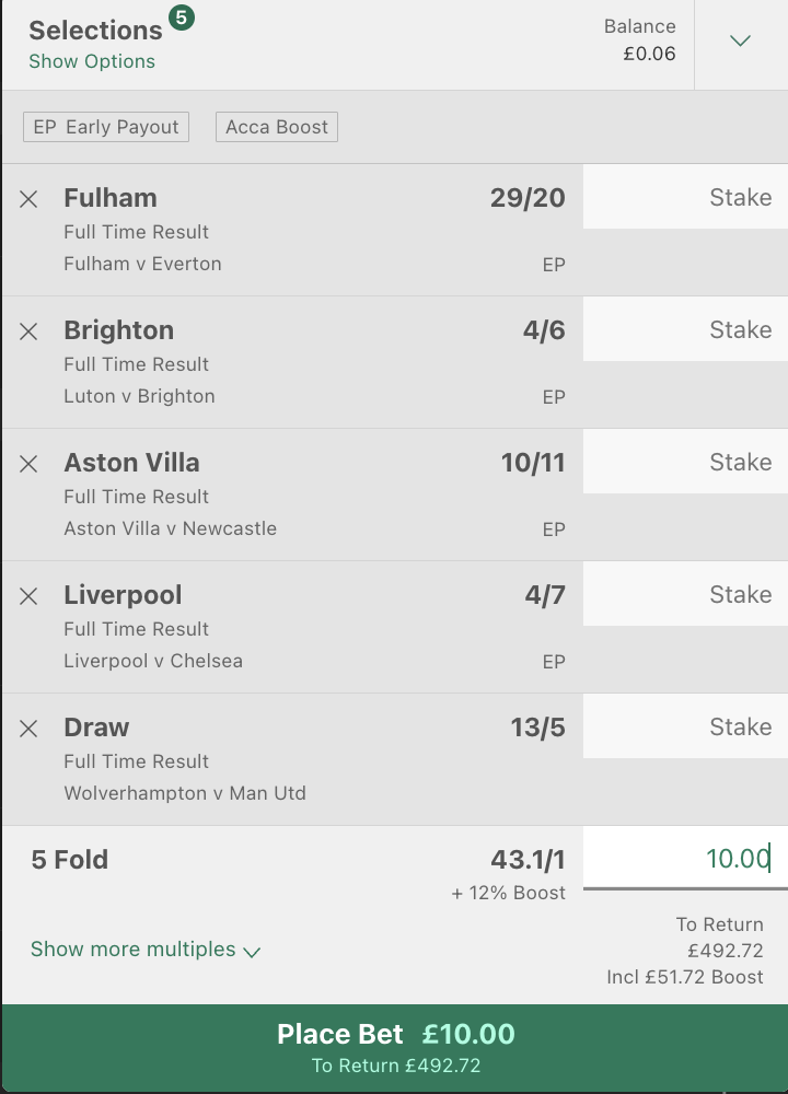 Soccer Acca Boost