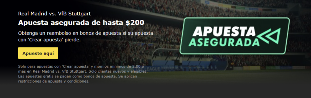 Oferta de Apuesta Asegurada de bet365