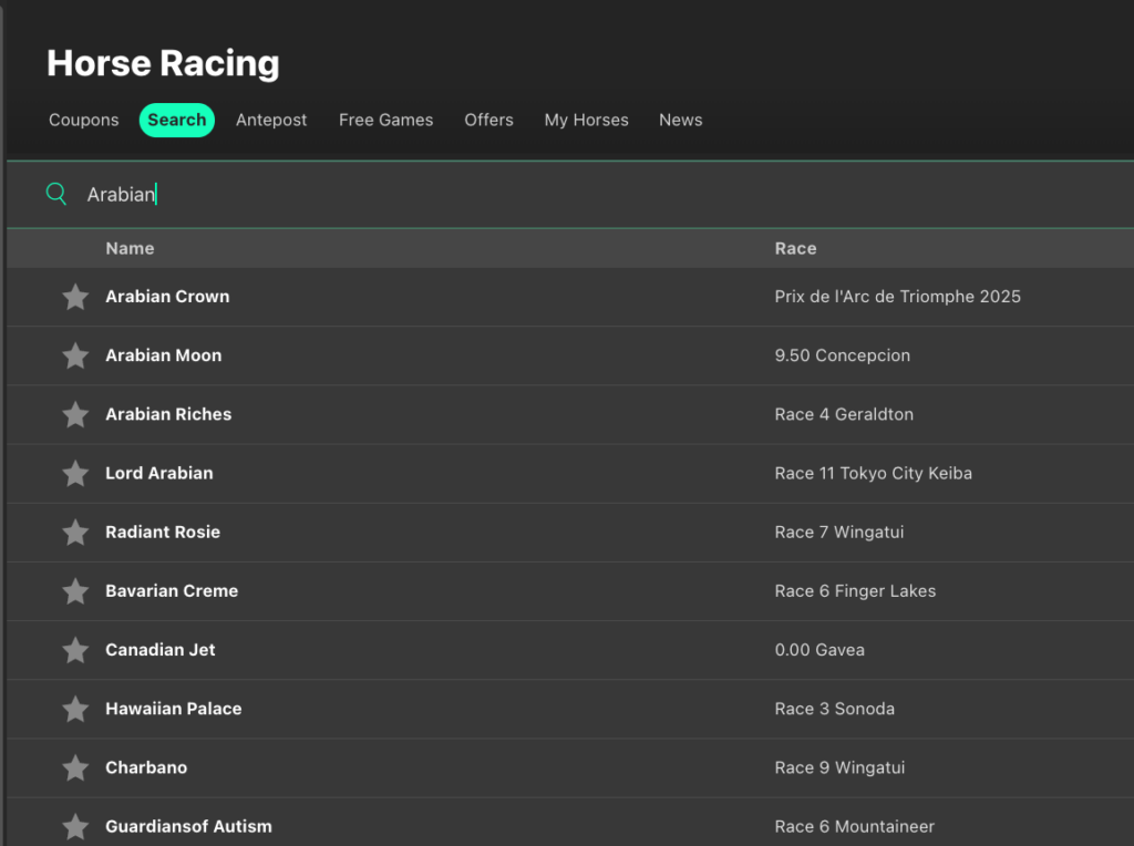 Horse Racing Horse Finder bet365 Sport research