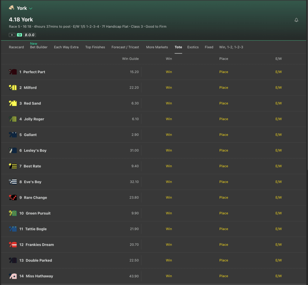 Tote Betting