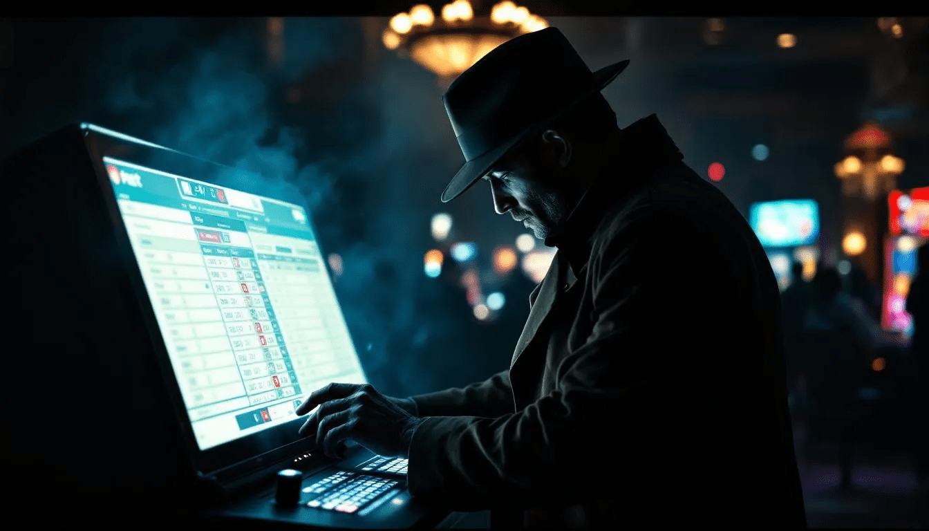 An individual placing a bet ticket at a betting site.
