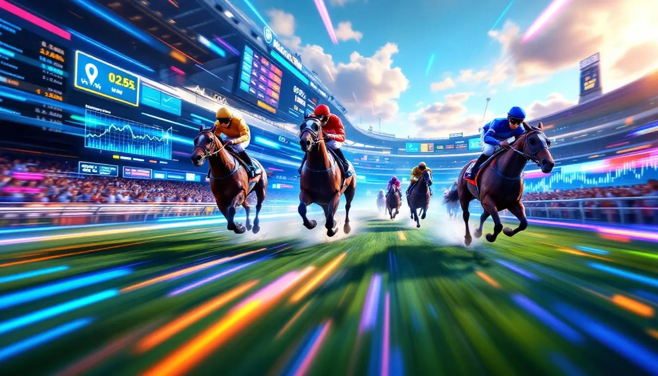 A historical representation of the Melbourne Cup race.