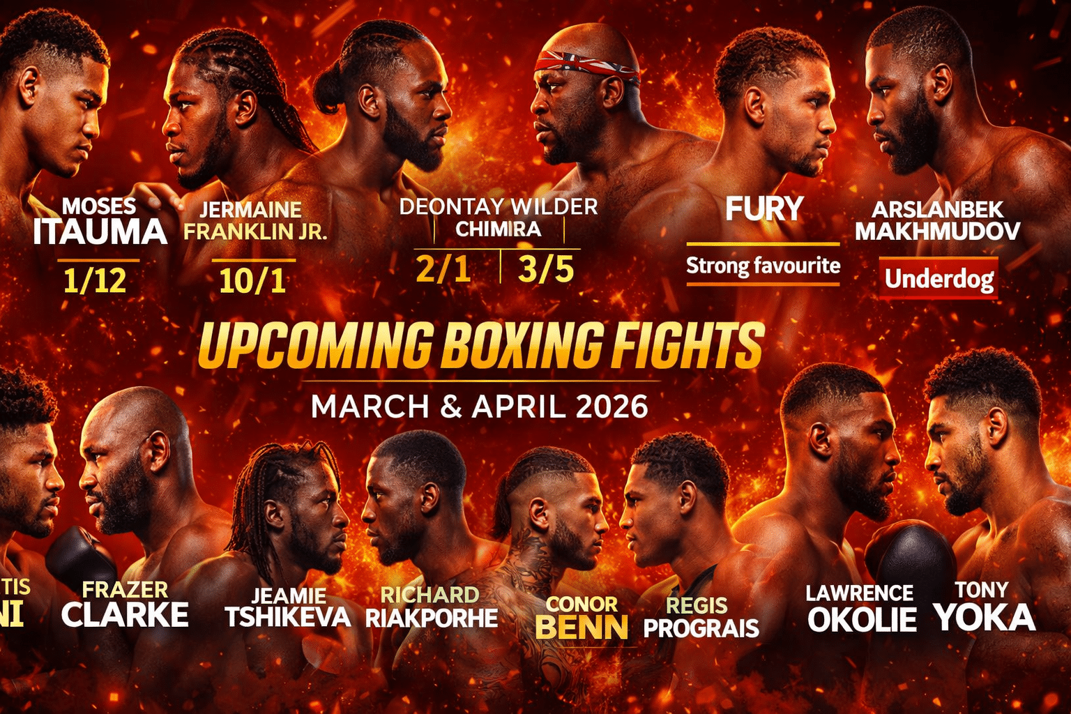 Boxing Matches March April 2026