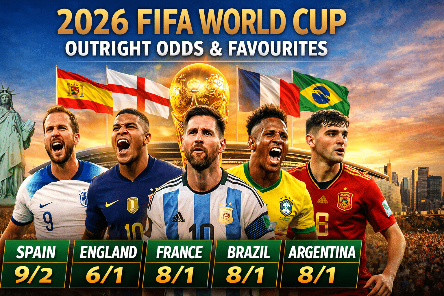 FIFA World Cup 2026 Outright Betting Odds: Favourites, Predictions and Team-by-Team Analysis of the Top Options
